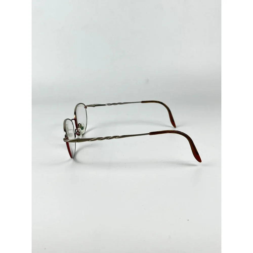 L'amy L'accent 410C03135 Women's Eyeglasses Frame‎ Brown Metal Full Rim 135 mm